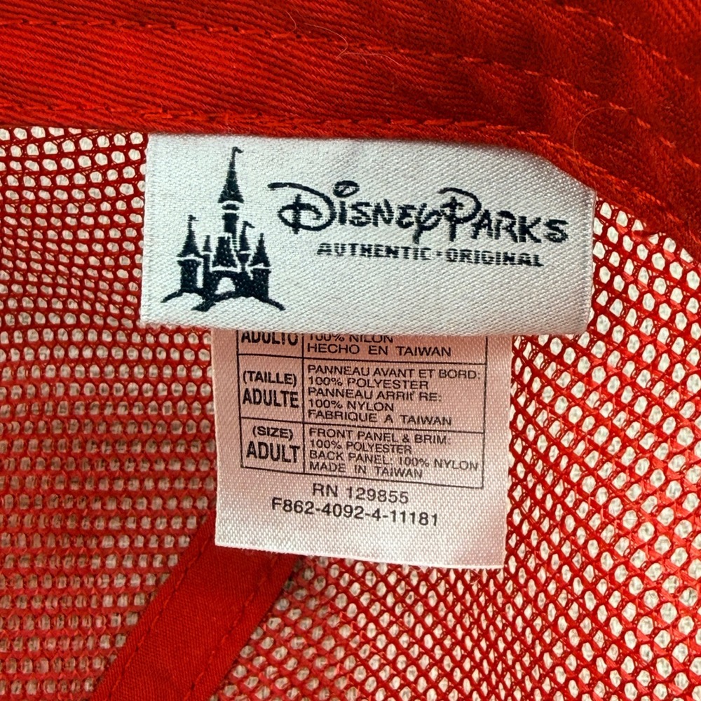 Disney Parks Disneyland Retro Castle Red White Mesh Trucker Hat Adult Snapback - Picture 7 of 7